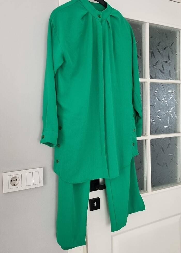 Yeşil TAKIM tunik ve pantolon - Görsel 3