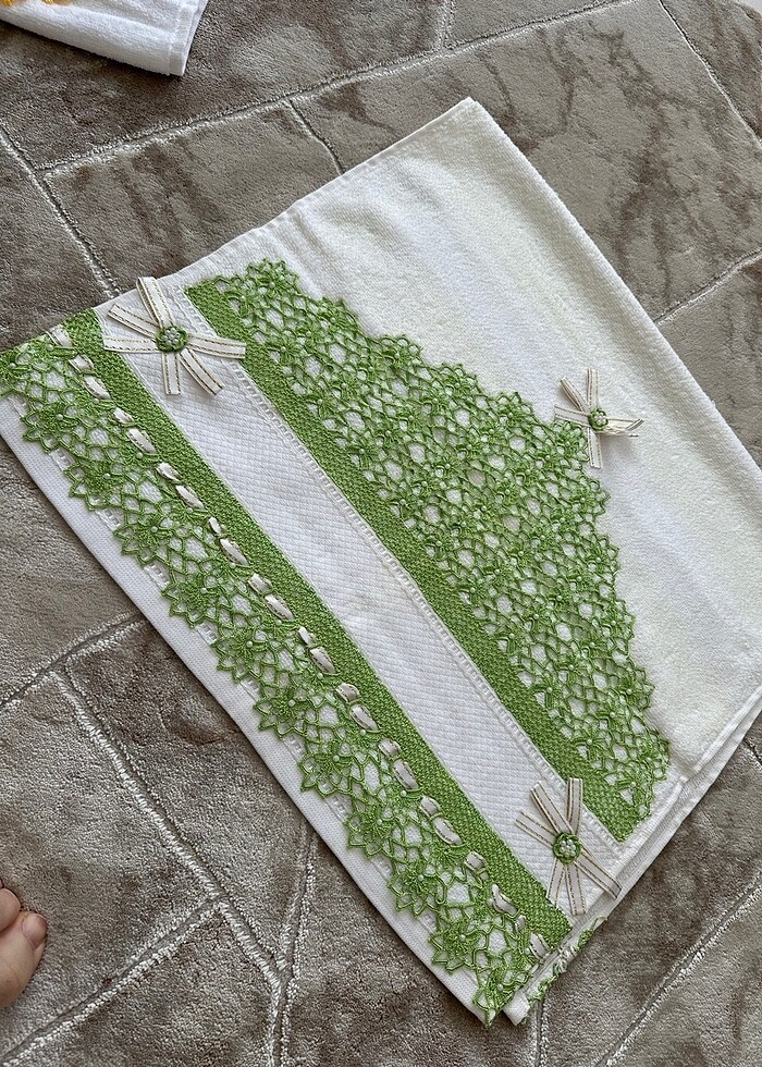 El emeği dantel havlu - Görsel 2
