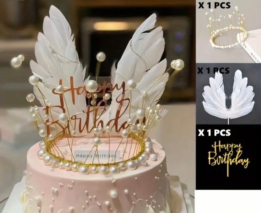 doğum günü tacı ve pasta üzeri süsleme - Görsel 2