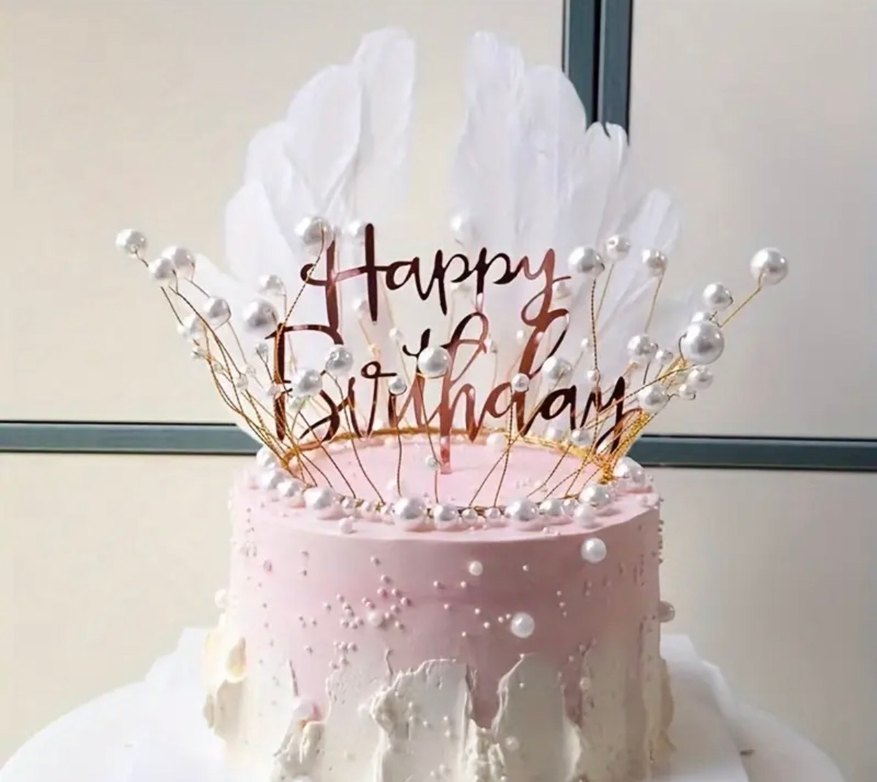doğum günü tacı ve pasta üzeri süsleme - Görsel 3