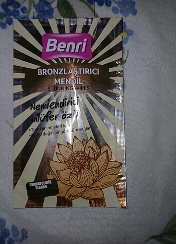 Benri bronzlaştırıcı Mendil