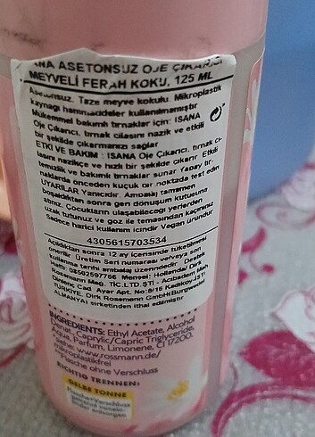 Isana asetonsuz oje çıkarıcı  - Görsel 2