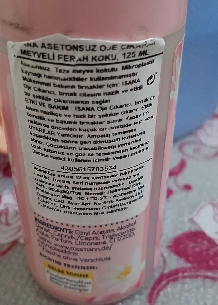 Isana asetonsuz oje çıkarıcı  - Görsel 2