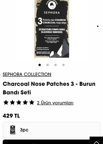 Sephora Kömürlü Burun Bandı siyah nokta temizleyici - Görsel 6