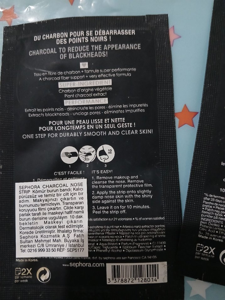 Sephora Kömürlü Burun Bandı siyah nokta temizleyici - Görsel 5