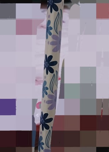 Kalın,çiçekli kalem - Görsel 4