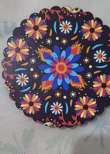 Bohem Çiçek Desenli bardak altlığı - Görsel 3