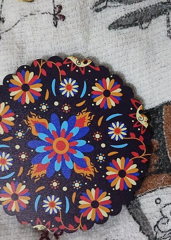 Bohem Çiçek Desenli bardak altlığı - Görsel 7