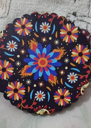 Bohem Çiçek Desenli bardak altlığı - Görsel 2