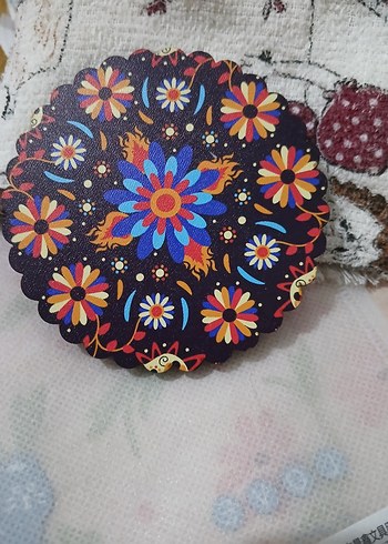 Bohem Çiçek Desenli bardak altlığı - Görsel 4