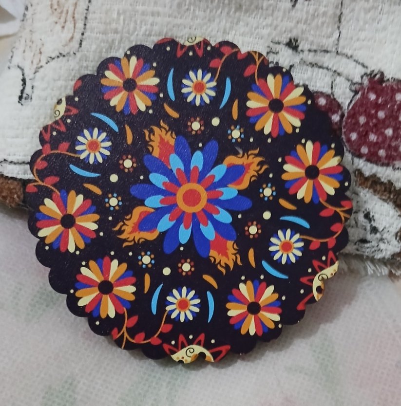 Bohem Çiçek Desenli bardak altlığı - Görsel 2