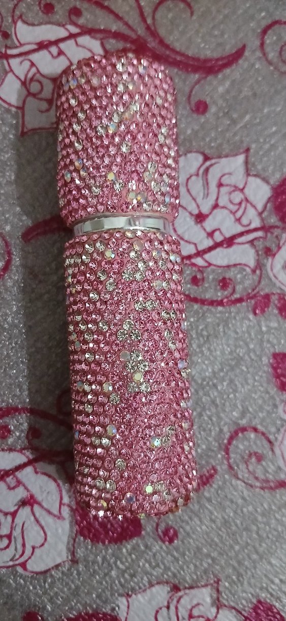 Pembe Taşlı Doldurulabilir Parfüm Şişesi - Görsel 2