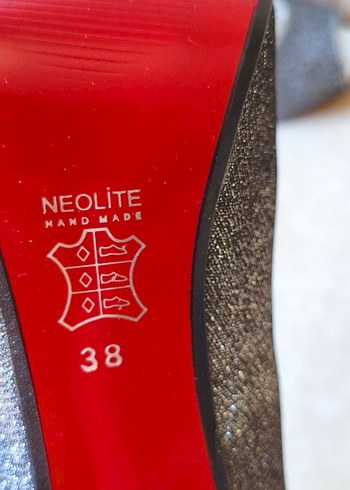 38 Beden Gri Simli Stiletto Topuklu Kadın Abiye Ayakkabı