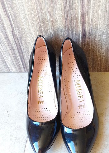 Diğer Siyah Rugan Stiletto Kadın Topuklu Ayakkabı