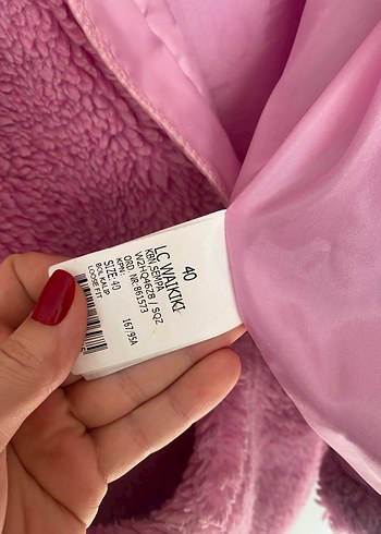 LC Waikiki Pembe Peluş Kadın Ceket