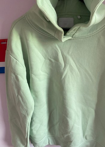 m Beden Kadın Yeşil Kapüşonlu Sweatshirt