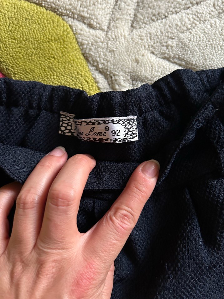 Düğmeli Koyu Mavi Kız Şortu - Görsel 4