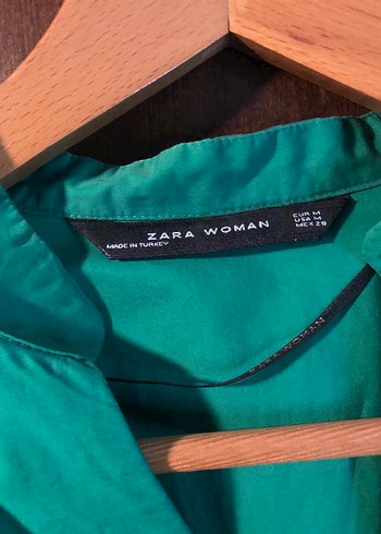 Zara Zara Kemerli Yeşil Uzun Elbise