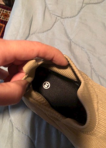 Diğer Bej Kadın Örgü Slip-On Dolgu Topuk Spor Ayakkabı