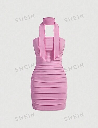 Shein Pembe Elbise