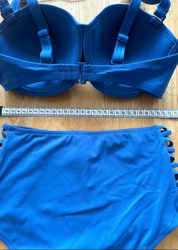 s Beden mavi Renk Strappy Koyu Mavi Mini Bikini Takım