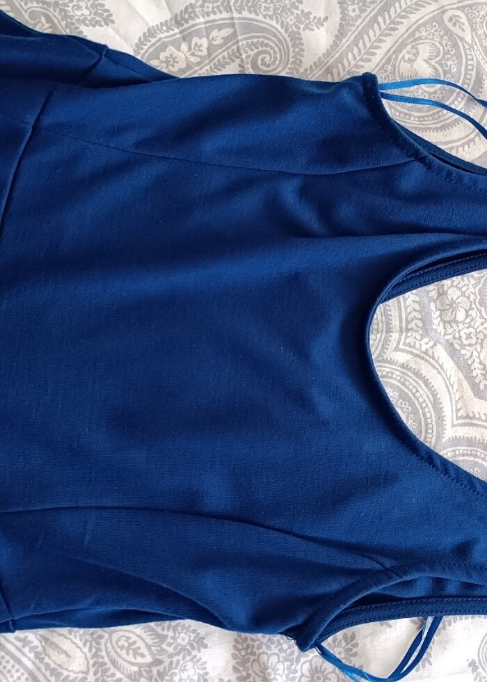 Mavi kısa elbise - Görsel 3