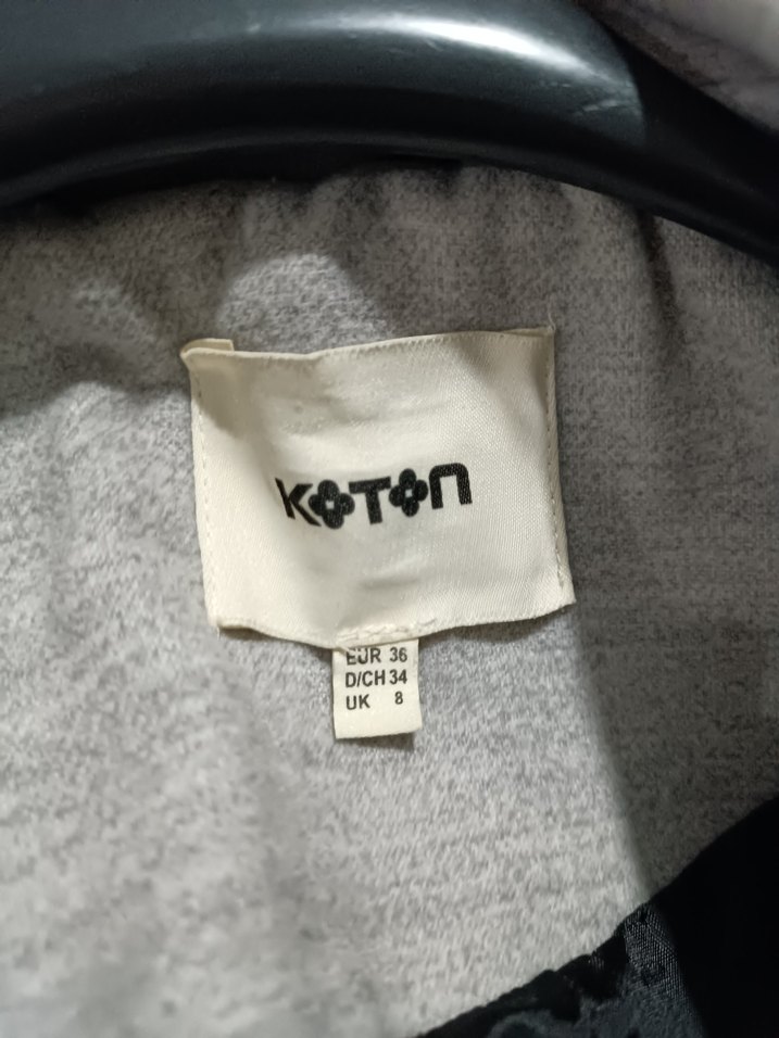 İki Düğmeli Gri Kadın Kaban - Görsel 4