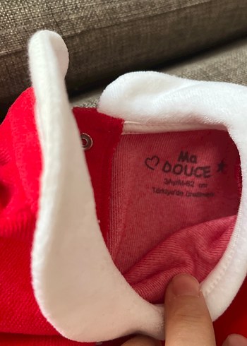 Kız Çocuk Kırmızı Uzun Kollu Nakışlı Elbise - Görsel 3