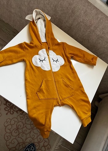 Kız Çocuk Kapüşonlu Fermuarlı Sweatshirt Tulum - Görsel 2