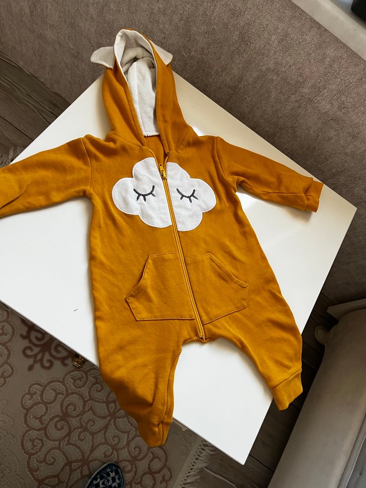 Kız Çocuk Kapüşonlu Fermuarlı Sweatshirt Tulum - Görsel 2