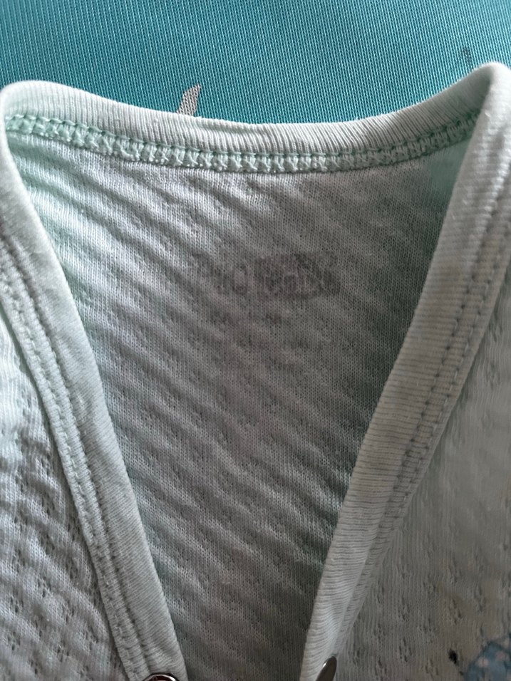 Düğmeli bebek Beyaz Pamuk Yelek - Görsel 3