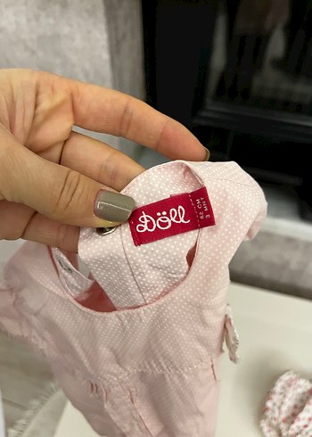 Pembe Nakışlı Kısa Kollu Bebek Kız Takımı - Görsel 3