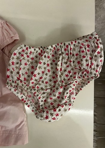 Pembe Nakışlı Kısa Kollu Bebek Kız Takımı - Görsel 2