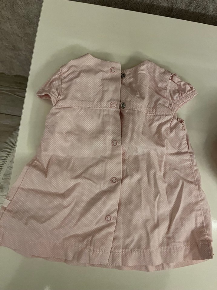 Pembe Nakışlı Kısa Kollu Bebek Kız Takımı - Görsel 4