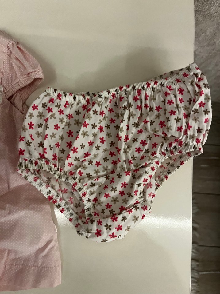 Pembe Nakışlı Kısa Kollu Bebek Kız Takımı - Görsel 2