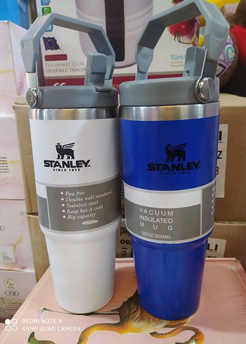 Stanley Vakumlu Termos Şişe 900ml Mavi-Gri