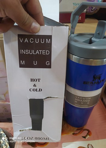 Beden mavi Renk Stanley Vakumlu Termos Şişe 900ml Mavi-Gri