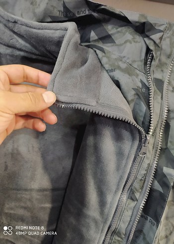 Erkek Gri Kamuflaj Sokak Stili Ceket - Görsel 7