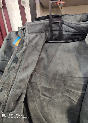 Erkek Gri Kamuflaj Sokak Stili Ceket - Görsel 6