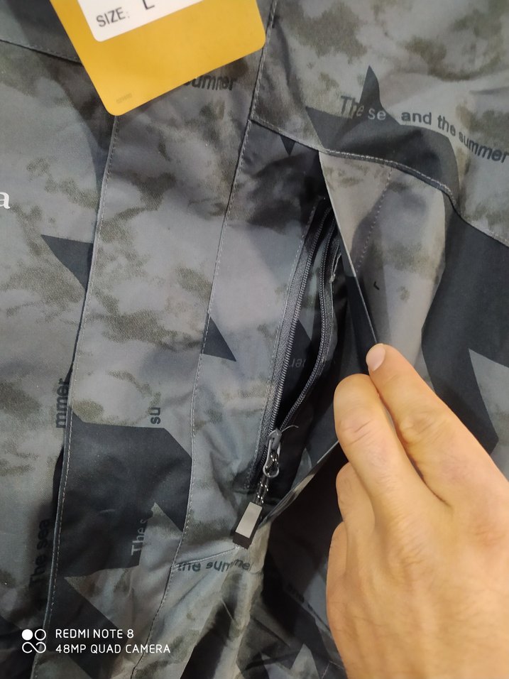 Erkek Gri Kamuflaj Sokak Stili Ceket - Görsel 4