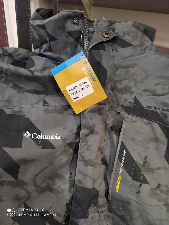 Erkek Gri Kamuflaj Sokak Stili Ceket - Görsel 2