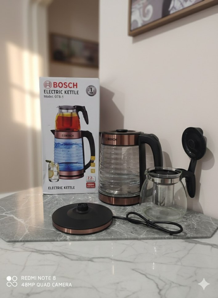 Bosch 2.2L Elektrikli Çay Makinesi Kahverengi - Görsel 3