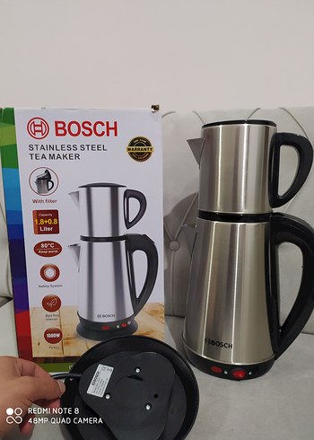 Bosch Paslanmaz Çelik Çay Makinesi 1,8L + 0,8L - Görsel 5