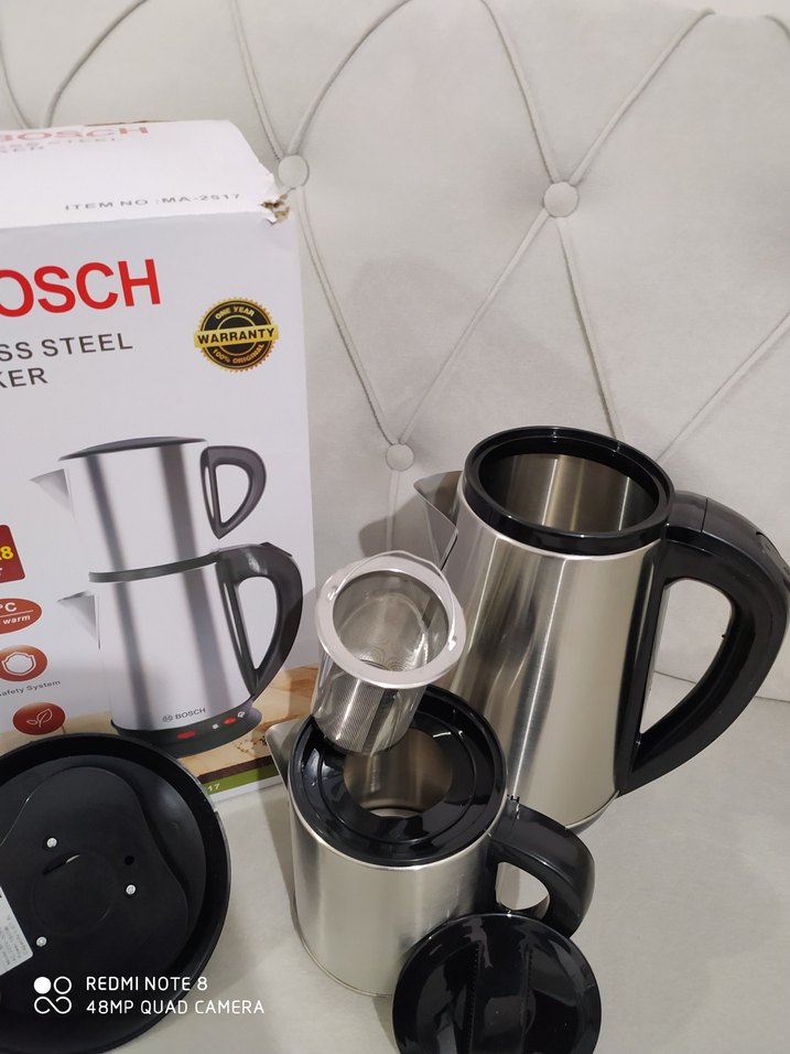 Bosch Paslanmaz Çelik Çay Makinesi 1,8L + 0,8L - Görsel 2