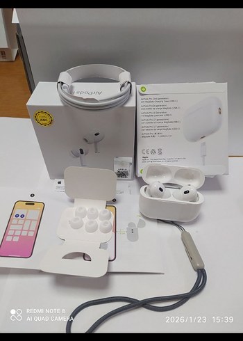 Beyaz Kablosuz AirPods Kulaklık - Görsel 3