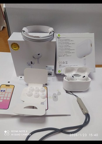 Beyaz Kablosuz AirPods Kulaklık - Görsel 2