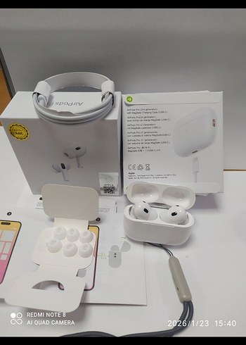 Beyaz Kablosuz Kulaklık Seti AİRPODS PRO YENİ NESİL - Görsel 2