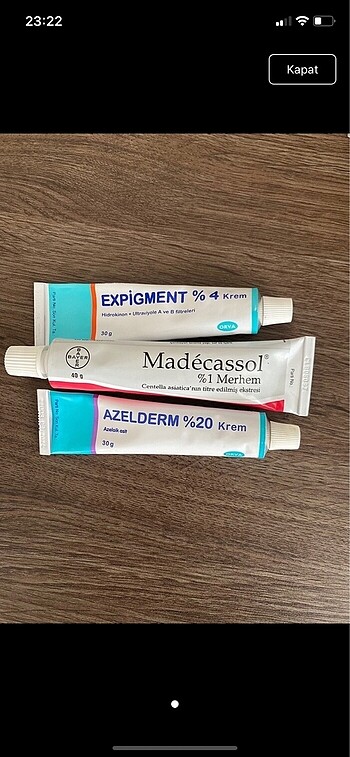 Expigment madecassol azelderm krem