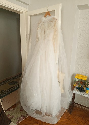 Uzun Kollu Bohem Vintage Gelinlik - Görsel 2