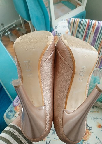 Bej Kadın Dolgu Topuklu Stiletto - Görsel 3